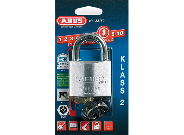 Hengelås Abus Marine FG2 KL. 2 - 88/50 - C/ES 